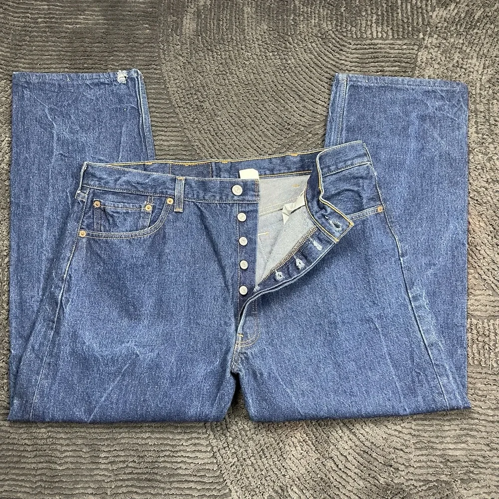 Vintage Levi's 501xx Men's 34x27 Jeans Red Tab Blue Denim Button Fly Straight